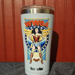 Tervis WW84 Wonder Woman Tumbler with Blue and Red Design, 16 Oz